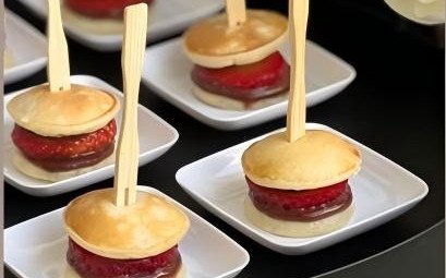 mini pancake with notella