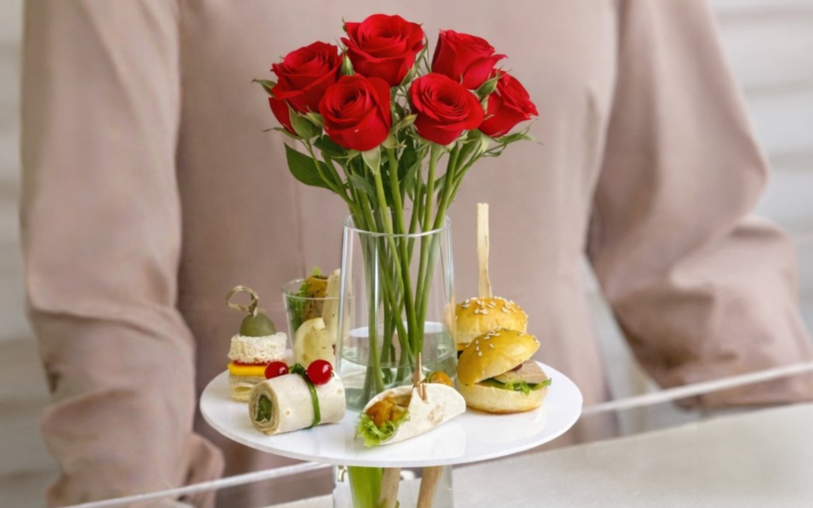 Mix salted mini stand with flower (6 stands)